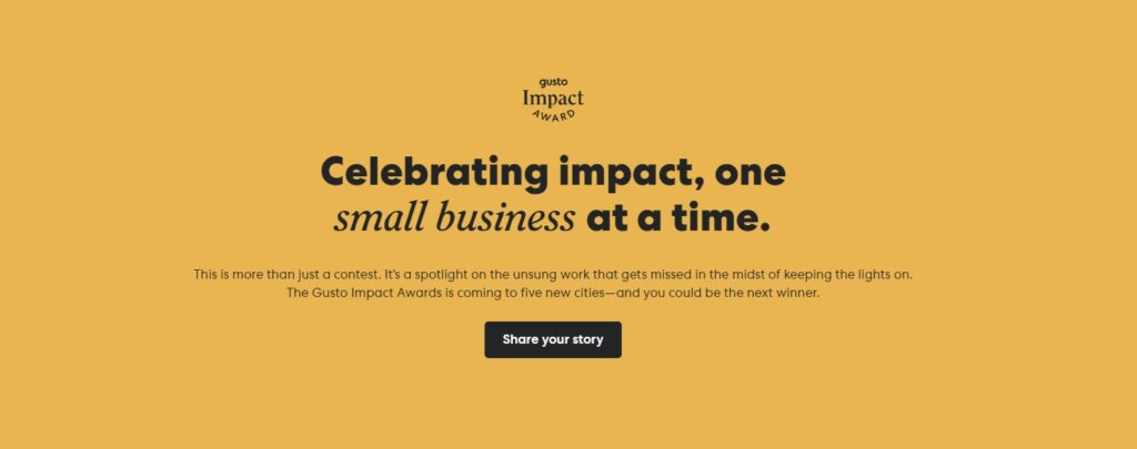 Gusto Impact Awards By Gusto Inc.