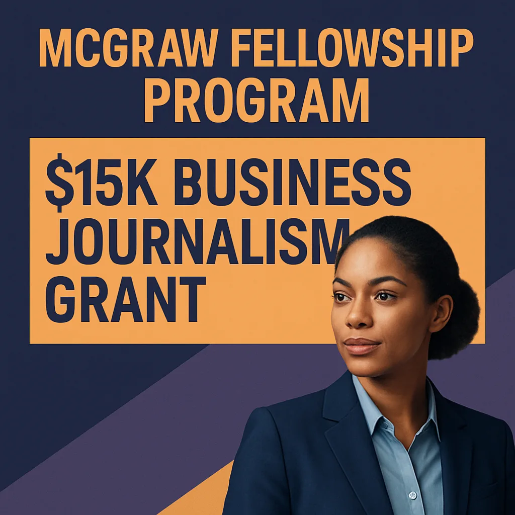 McGraw Fellowship Program 15K Business Journalism In Free Funding McGraw Fellowship Program $15K Business Journalism In Free Funds