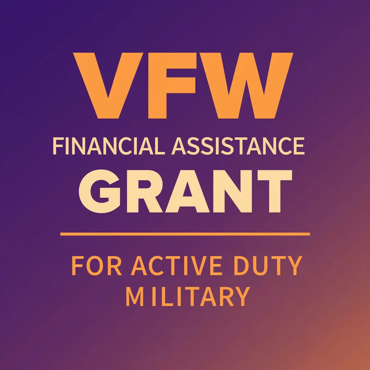 VFW FINANCIAL ASSISTANCE GRANT
