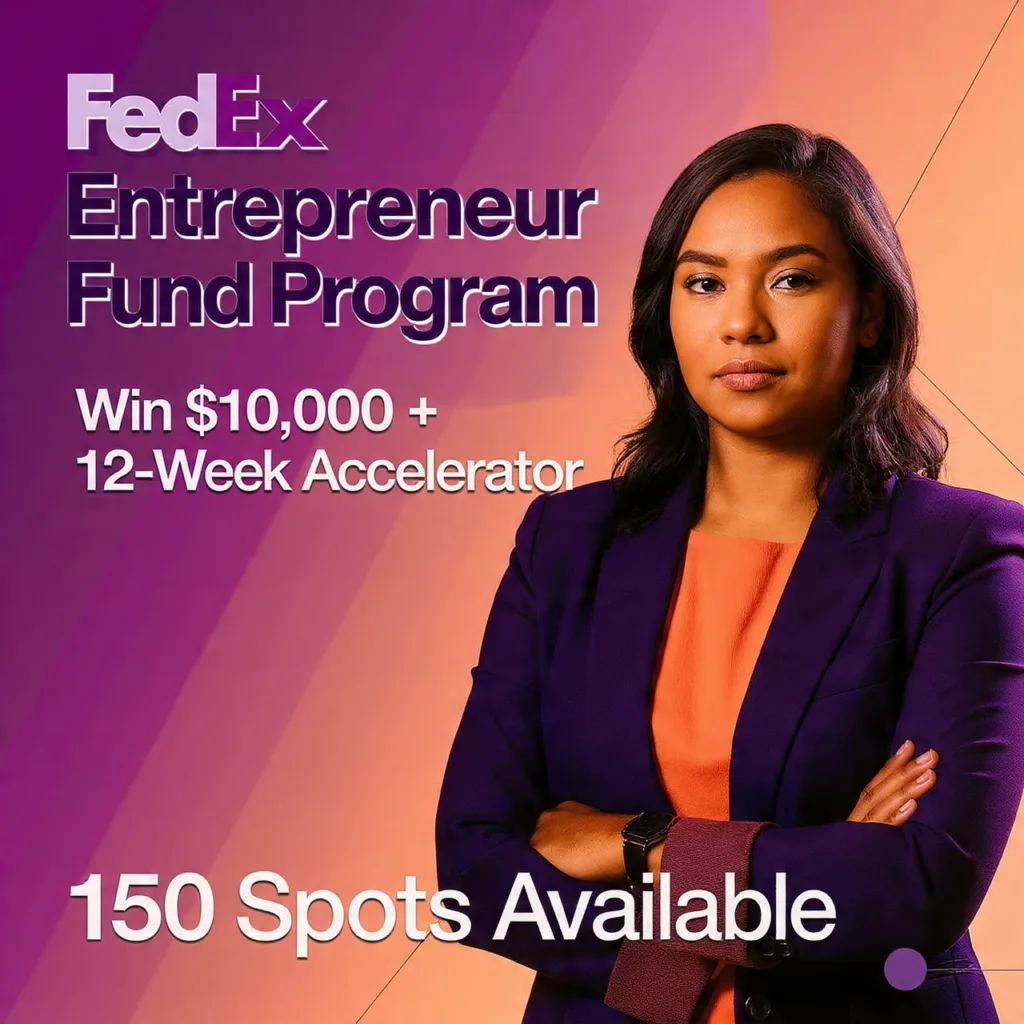 FedEx Entrepreneur Fund Program: Win $10,000 Business Grants + 12-Week Accelerator (150 Spots)