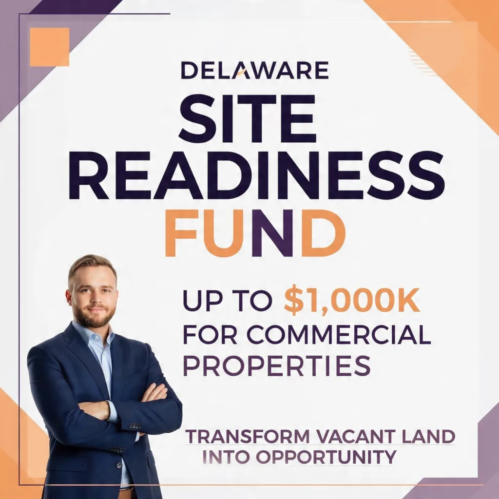 Site Readiness Fund Delaware: $1M Commercial Infrastructure Development Grants for 10+ Acre Sites
