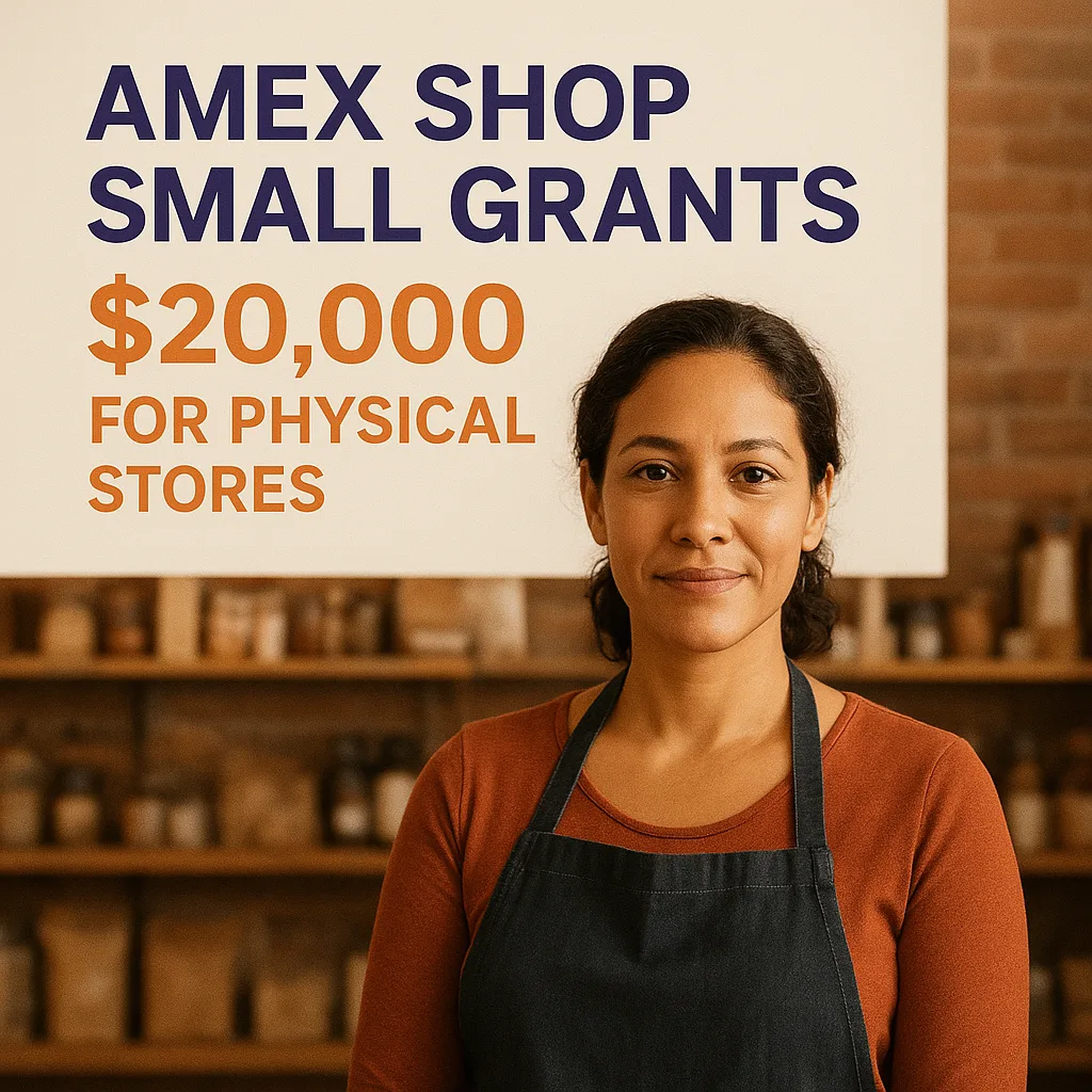 Amex Shop Small Grants: $20,000 Funding for 250 Physical Store Owners Across America
