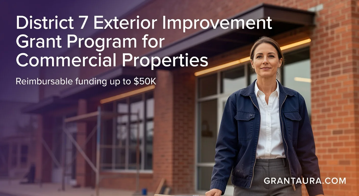District 7 Exterior Improvement Grant Facade, Hardscape, ADA Upgrades