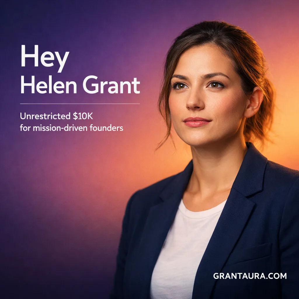 Hey Helen Grant: $10K Cash for US Women Founders